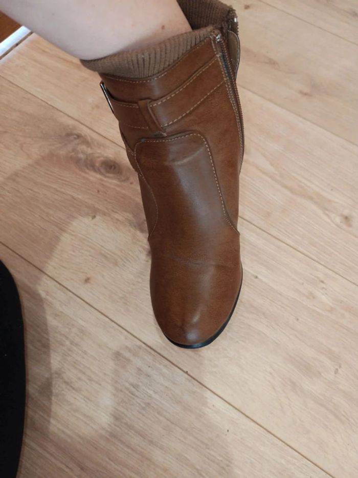Paire bottines marron - photo numéro 5