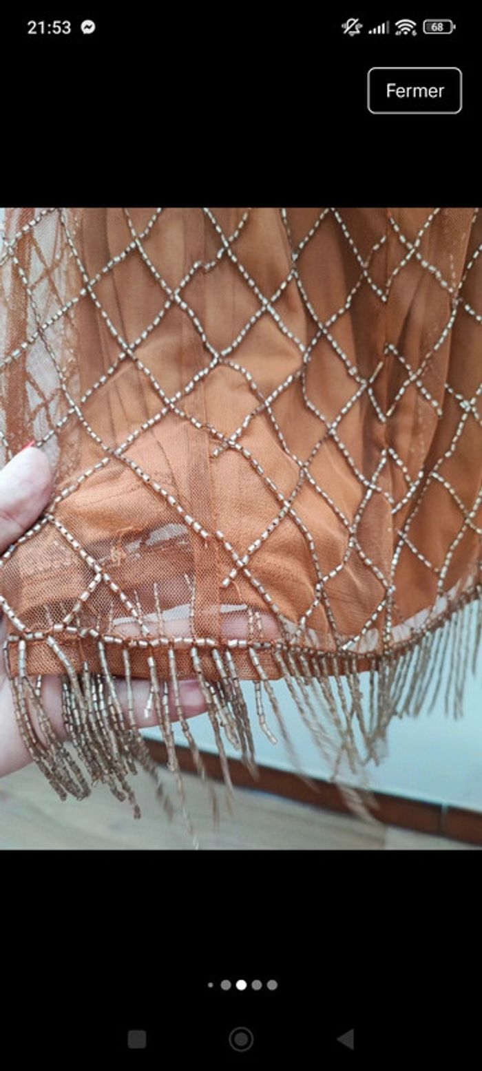 Robe cocktail bronze - photo numéro 4