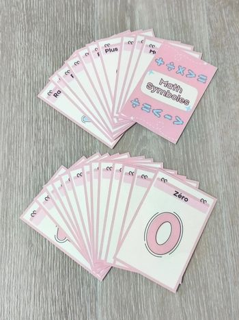 24 cartes chiffres et symboles