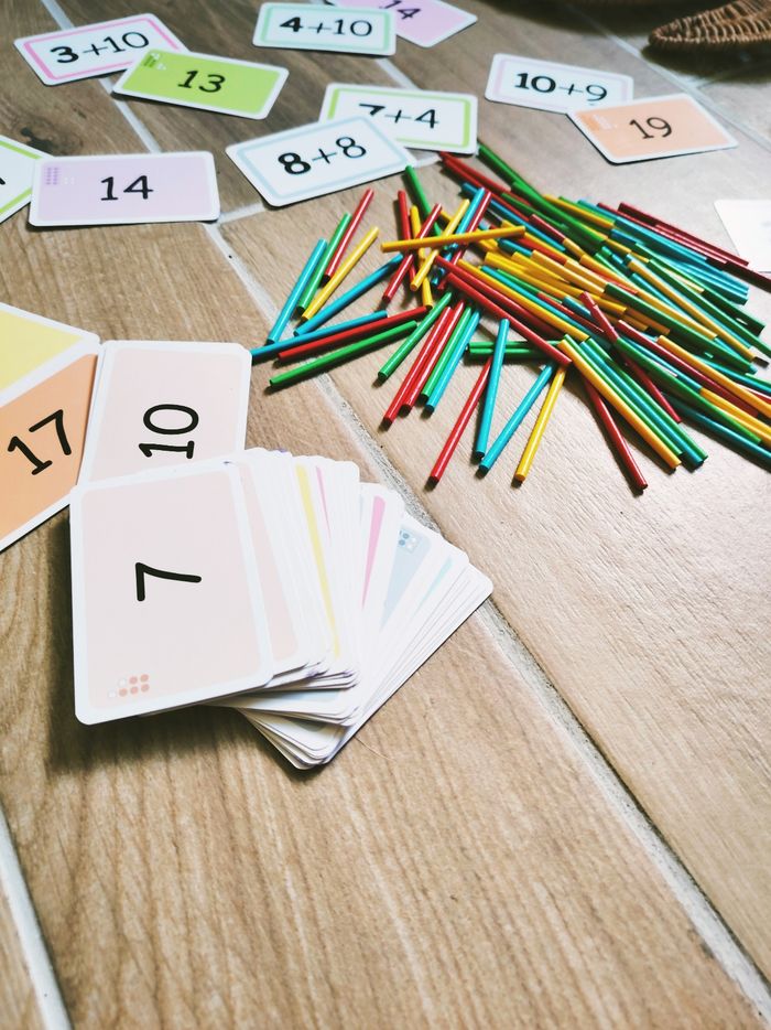 🔢Jeu éducatif les additions apprendre à compter/calculer avec batonnets en bois - photo numéro 2