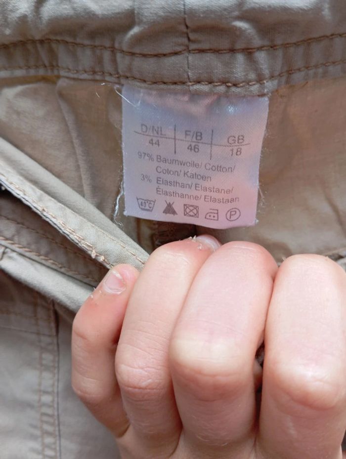 Pantacourt beige taille 46 - photo numéro 4
