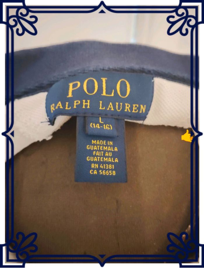 Polo Ralph Lauren blanc taille L - photo numéro 4