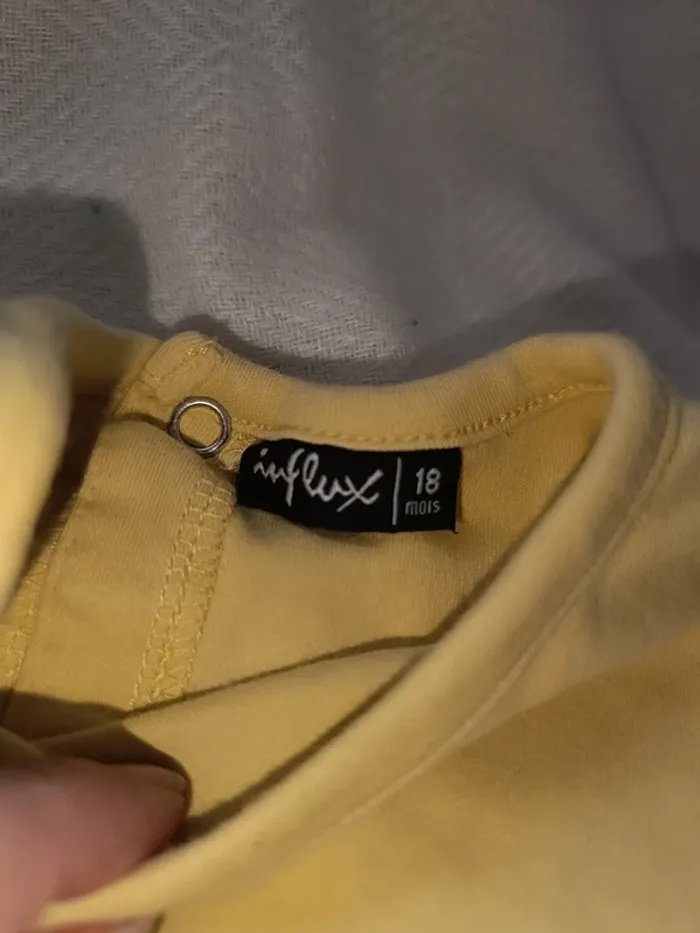 🎀 pyjama léger jaune motif imprimer fleur taille 18 mois 🎀 - photo numéro 4