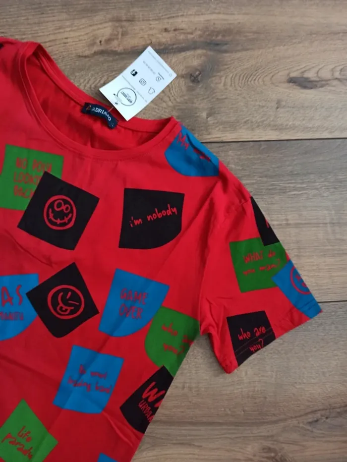Tee shirt rouge manches courtes M homme - photo numéro 2
