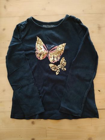 T-shirt manches longues in extenso 5 ans bleu marine