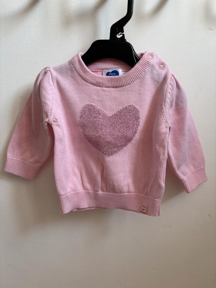 Pull cœur rose 3 mois - photo numéro 2