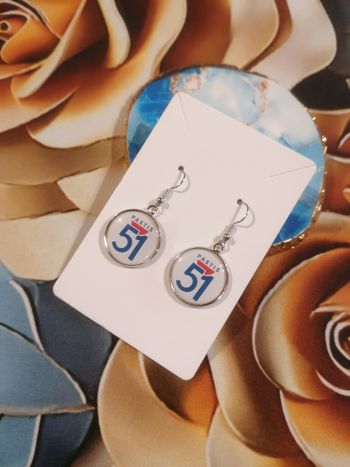 Boucle d'oreille pastis 