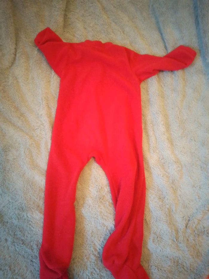 Pyjama polaire rouge en 2 ans - photo numéro 4