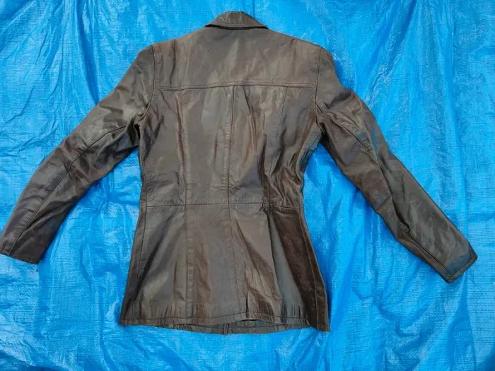 Veste en cuir femme 100% buffle Taille M - photo numéro 3