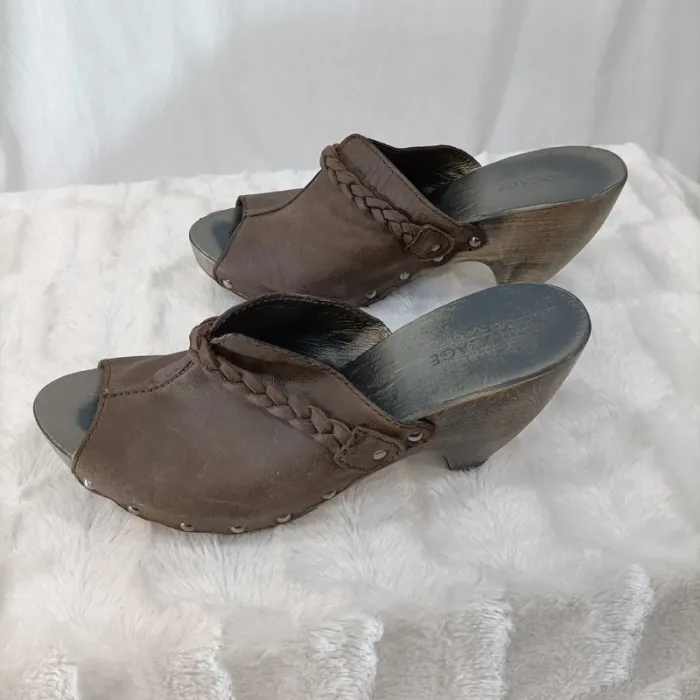 Mules en cuir et bois - Bocage Paris - Taille 38 - photo numéro 3