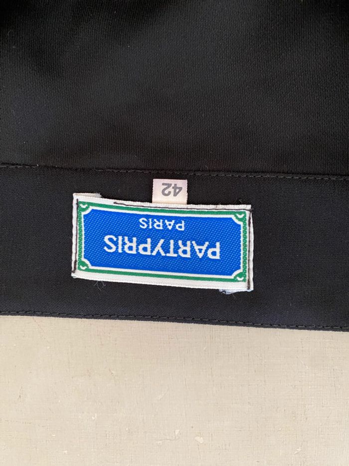 Jupe vintage Partypris Paris noire plissée taille 40/42 fabrication française - photo numéro 11