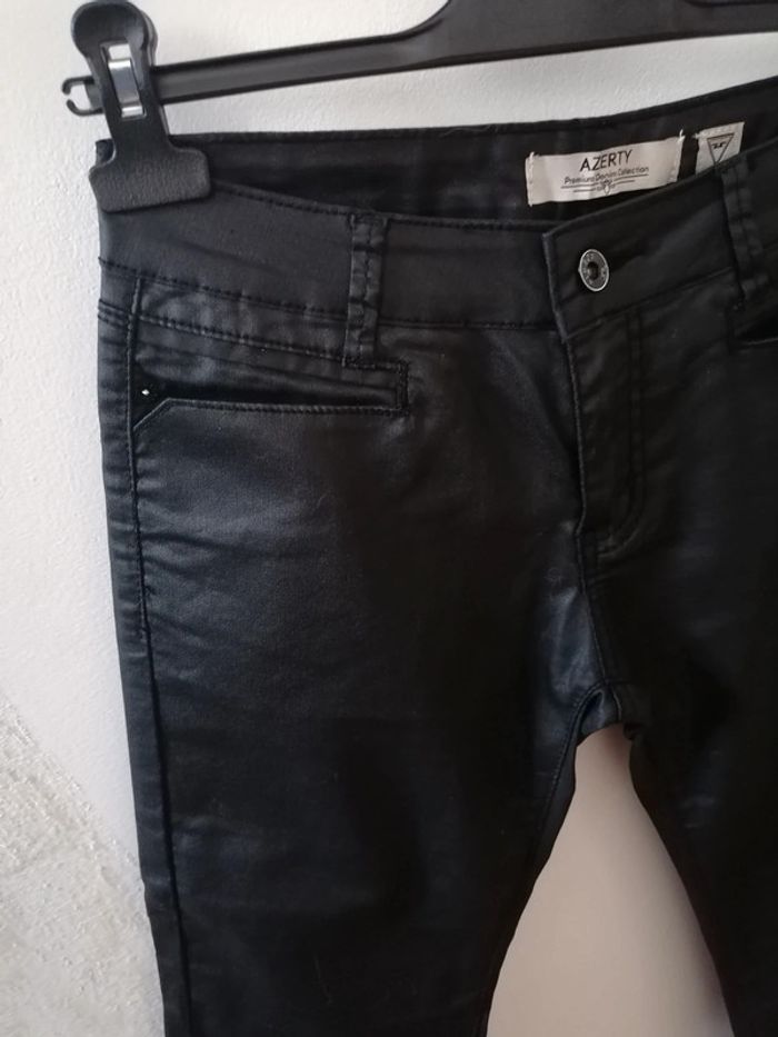 Pantalon noir effet simili Azerty 36 - photo numéro 7