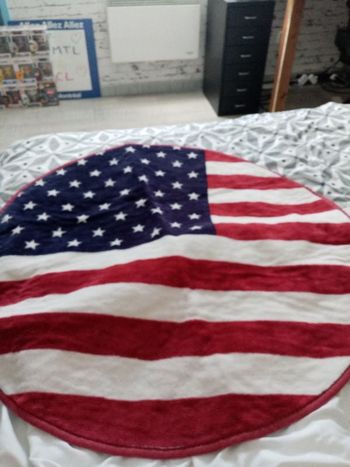 Tapis rond motif usa