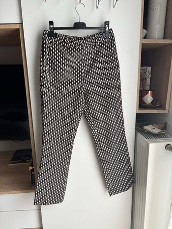 Pantalon classique HM imprimé petit rond beige taille S
