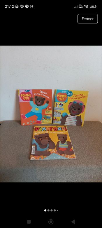 Lot 3 magazines pomme d'api 