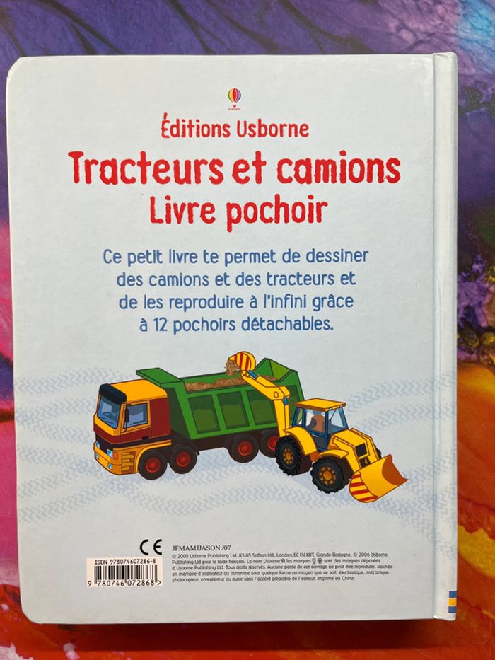 Livre enfant : Tracteurs et Camions * Livre Pochoir - photo numéro 3