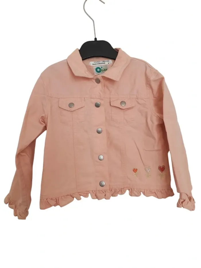 Veste blouson rose clair pâle okids taille 4 ans