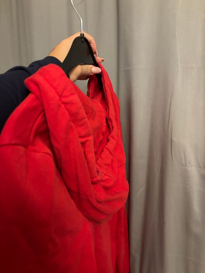 sweat à capuche rouge - photo numéro 2