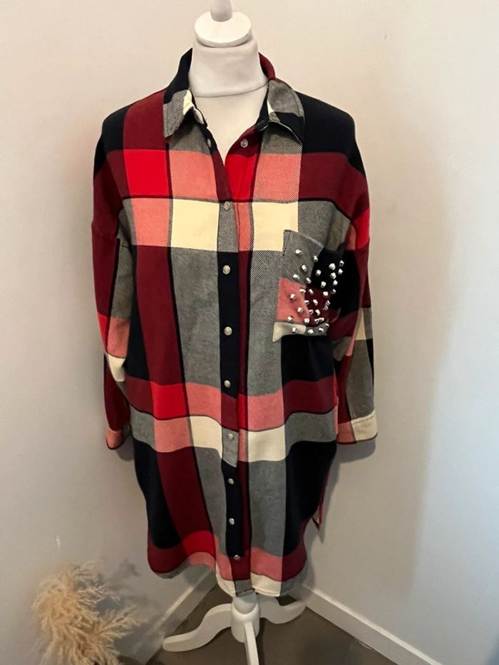 Robe chemise à carreaux Zara XS