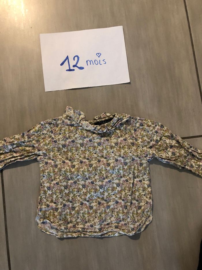 Blouse manches longues 12 mois