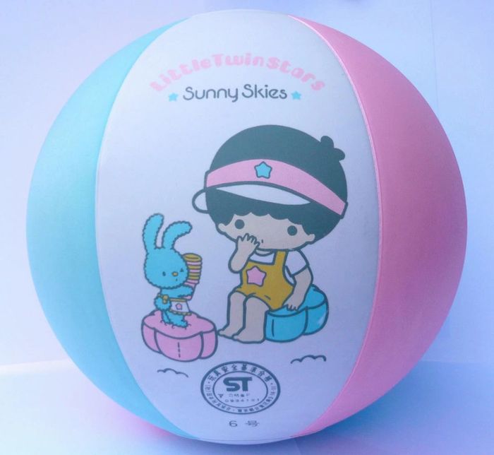 Ballon plage gonflable 20cm Little Twin Stars sunny skies Sanrio 1976 - photo numéro 2