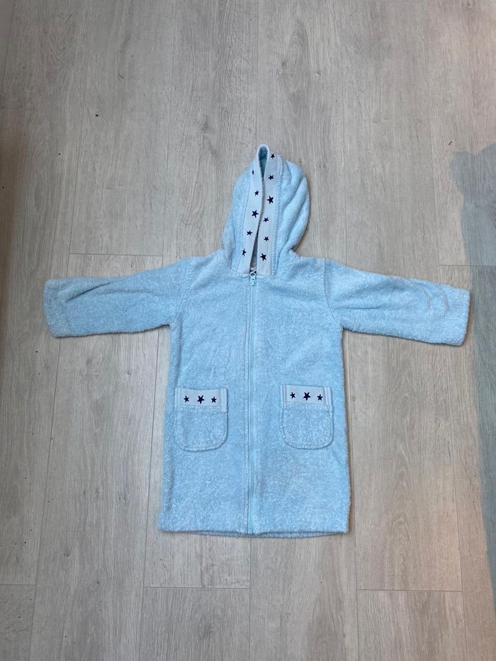 Peignoir garçon 2-4 ans avec capuche fermeture éclair