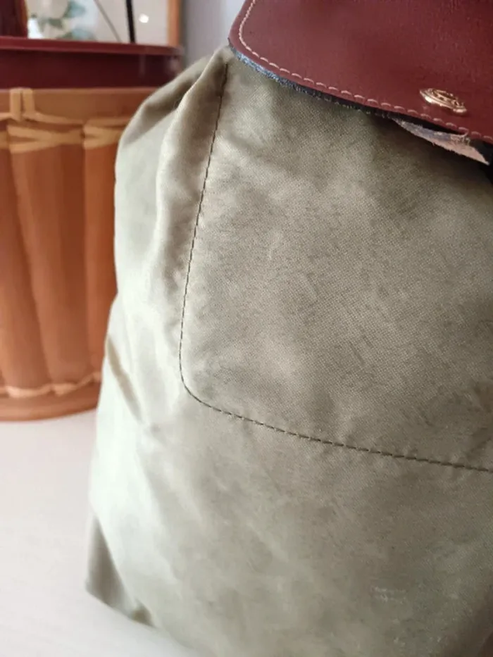 Sac à dos pliage xs Longchamp kaki et marron - photo numéro 8