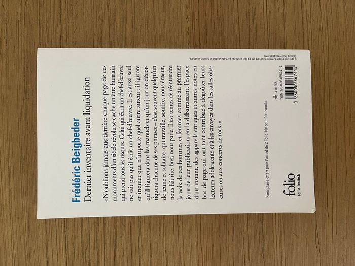 Dernier inventaire avant liquidation - Frédéric Beigbeder - photo numéro 2