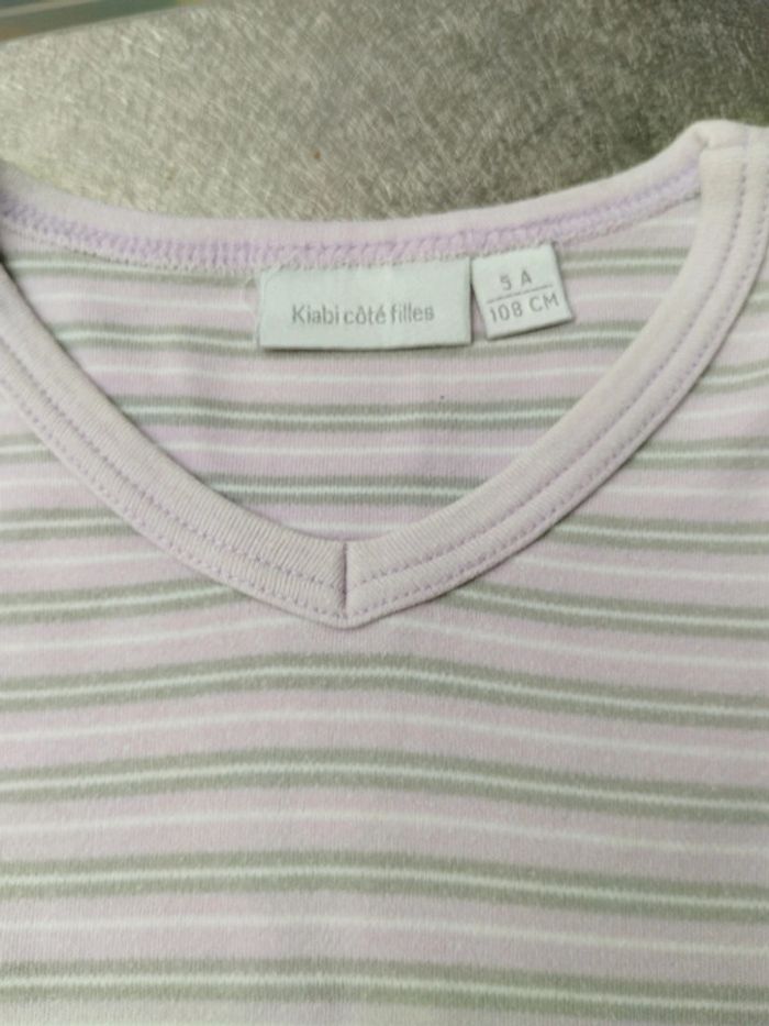 Lot de 2 Tee-shirt manches courtes 5 ans fille - photo numéro 8