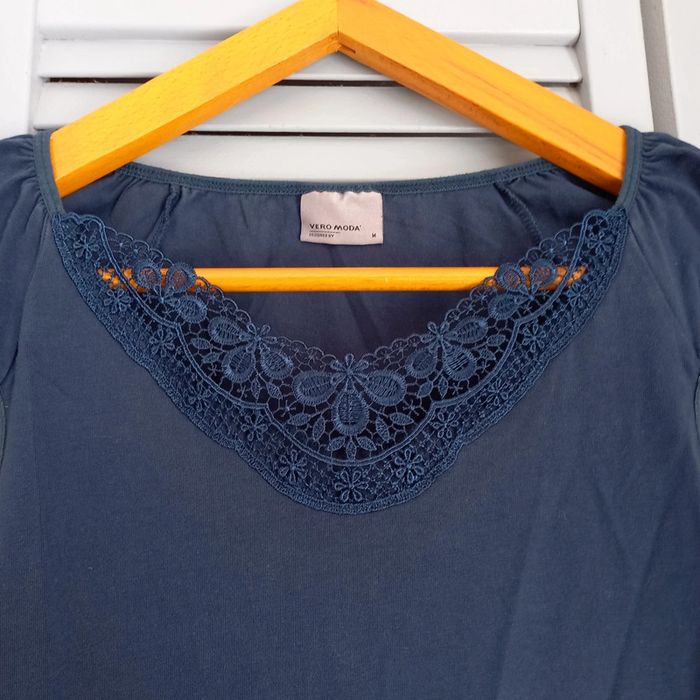 Tee shirt bleu vero moda - photo numéro 2