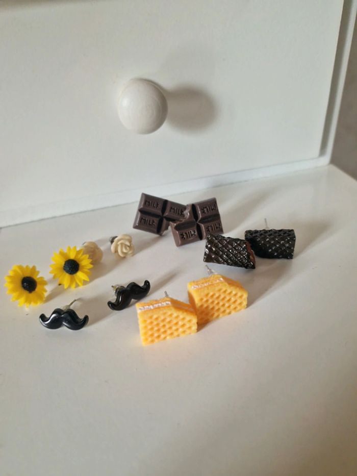 Lot boucles d'oreilles kawaii - photo numéro 3