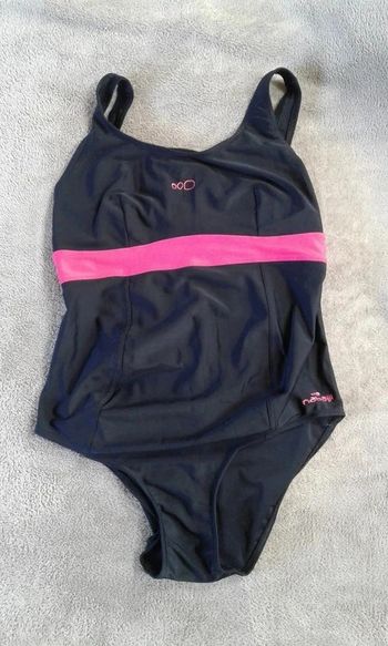 Maillot de bain noir et rose une pièce Nabaiji taille 38