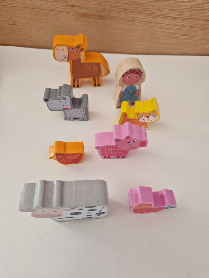 Jeu à empiler 3D À la ferme en bois par Haba - photo numéro 6