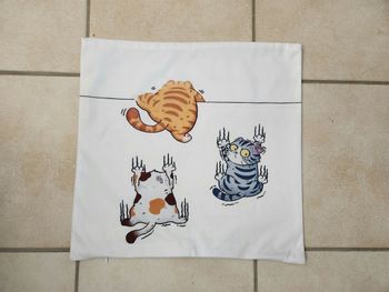 Housse de coussin chats