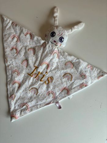 Doudou lapin Iris personnalisée