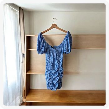 robe mini Zara bleu taille S