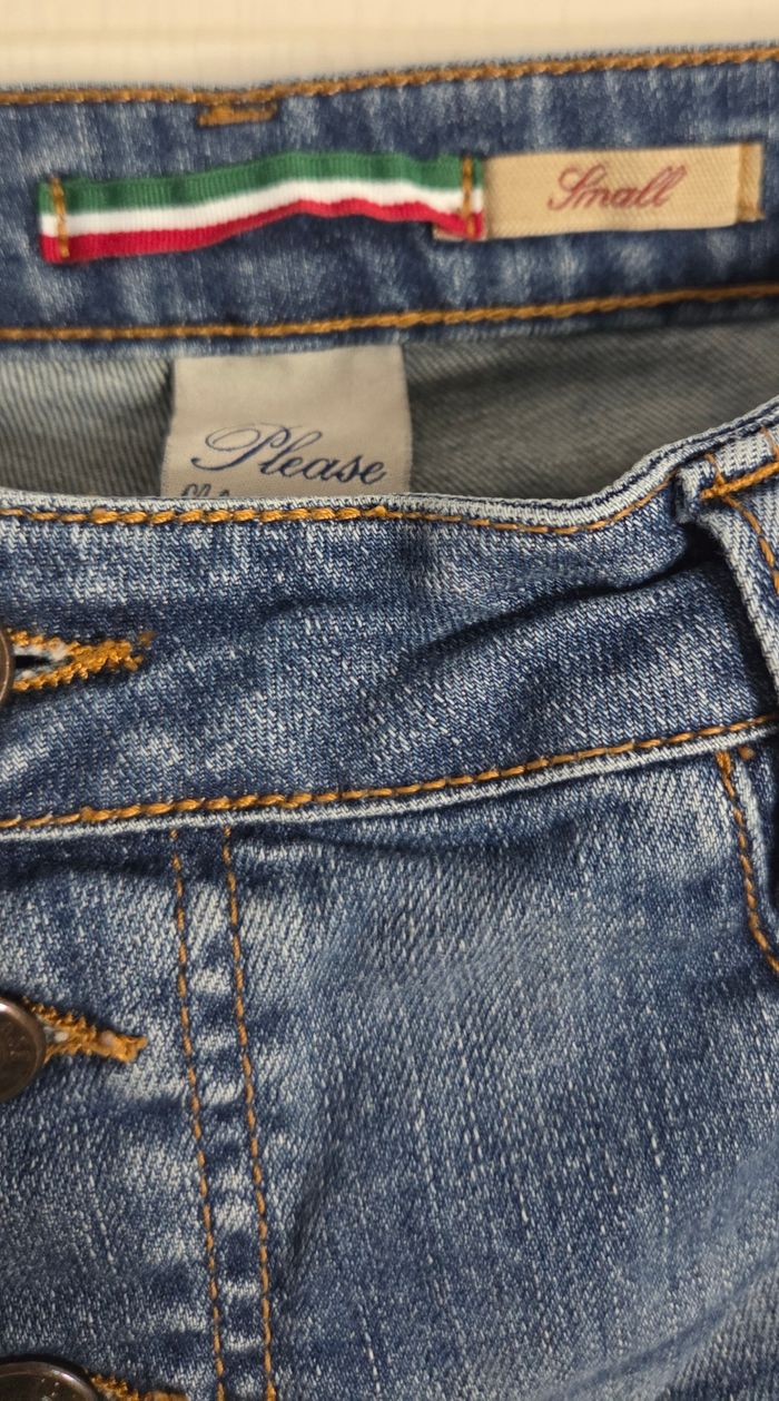 Jean Please Luxury Vintage 🇮🇹 – coupe slim effet usé – T.S (36/38) – excellent état ko - photo numéro 2