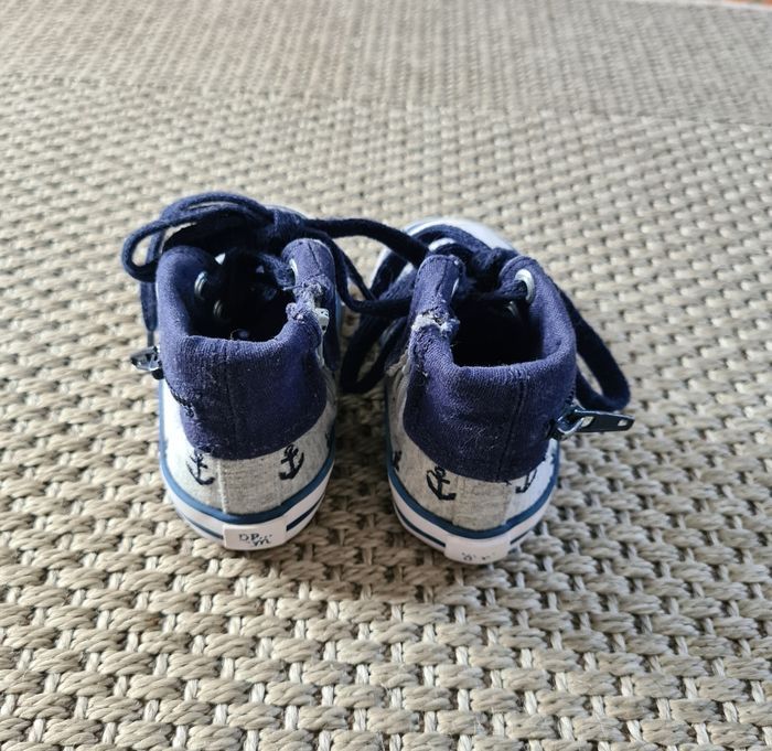 Baskets tennis en tissu marin - T21 - photo numéro 4