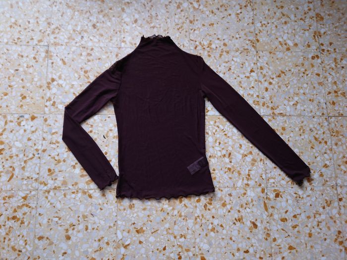 Haut en tulle neuf marron Dasy taille S