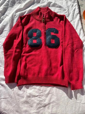 Pull camionneur DPAM 10 ans rouge