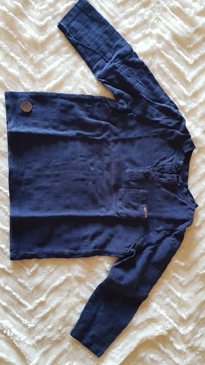 T-shirt a manche longue bleu marine