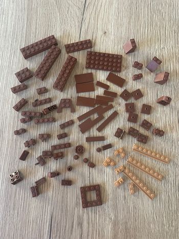 Lot vrac Lego couleur marron beige 
