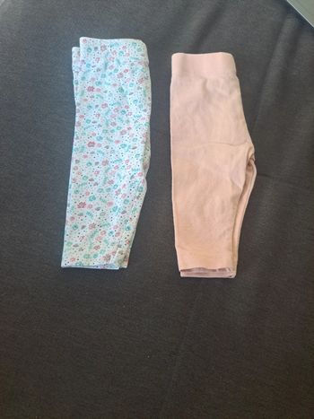 Lot de 2 leggings 62 cm