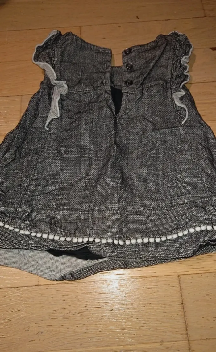 Robe noire / grise motif chat - photo numéro 2