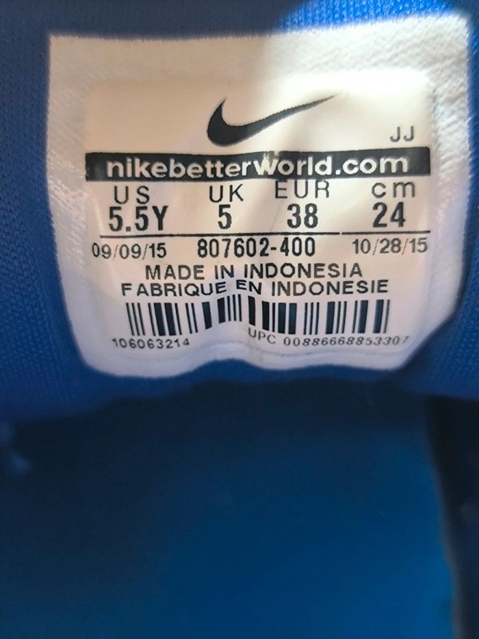 Baskets Nike air max 1 cobalt blue pointure 38 comme neuves - photo numéro 7