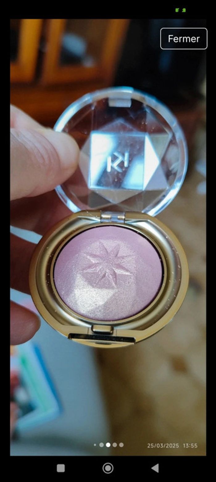 Kiko Holiday Gems Infinite Sparkle Eyeshadow Teinte 02 Coral Duochrome Rose Gold - photo numéro 4