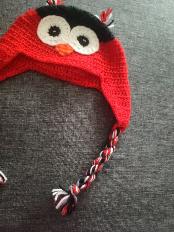 Bonnet hibou bébé fait main - photo numéro 3
