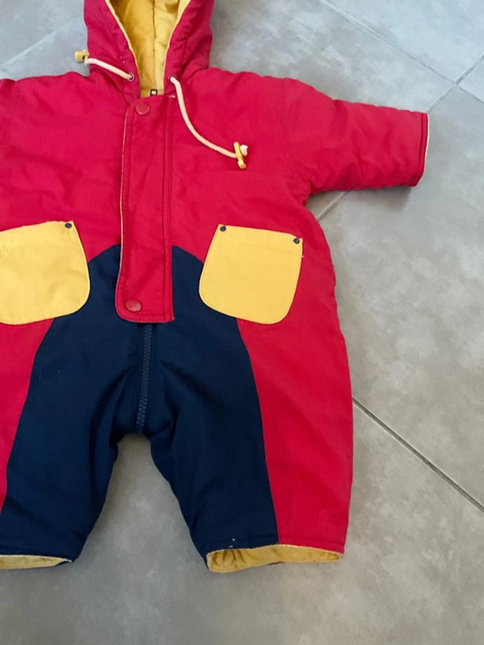 Combipilote bébé hiver 3 mois mixte rouge et bleu - photo numéro 3