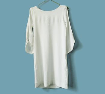 Robe Femme Ikks 34 XS blanc argent chic ceremonie mariage TBE