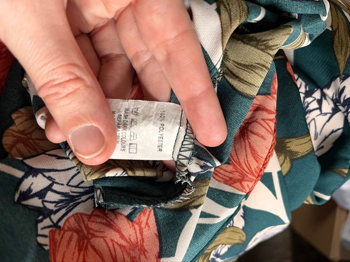 Blouse vert foncé à fleurs Lili & Lala Taille M - photo numéro 4